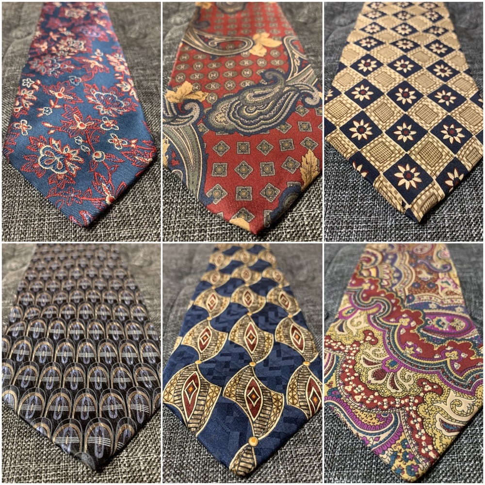 Lot of 6 beautiful used ties for a very low price